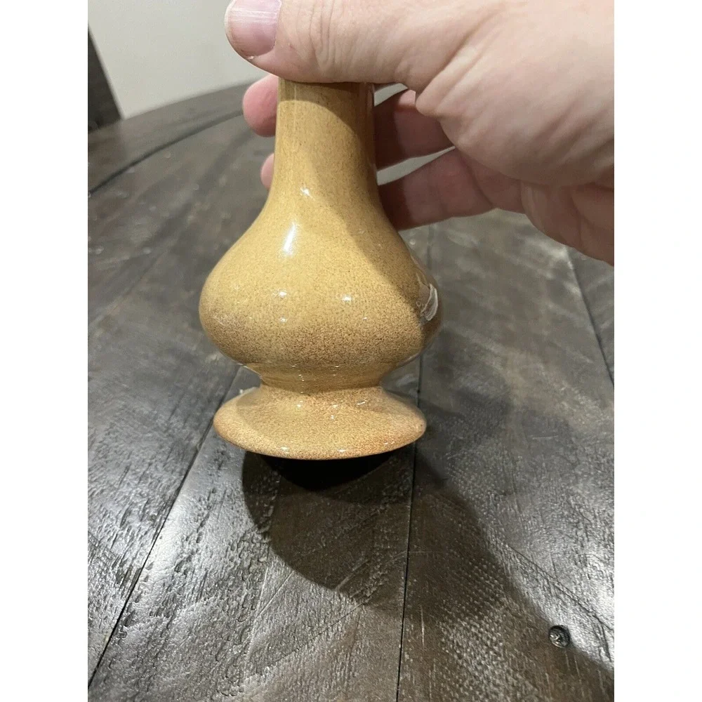 Haeger Pottery Vintage‎ Brown Specked Flower Bud Vase 8¼
